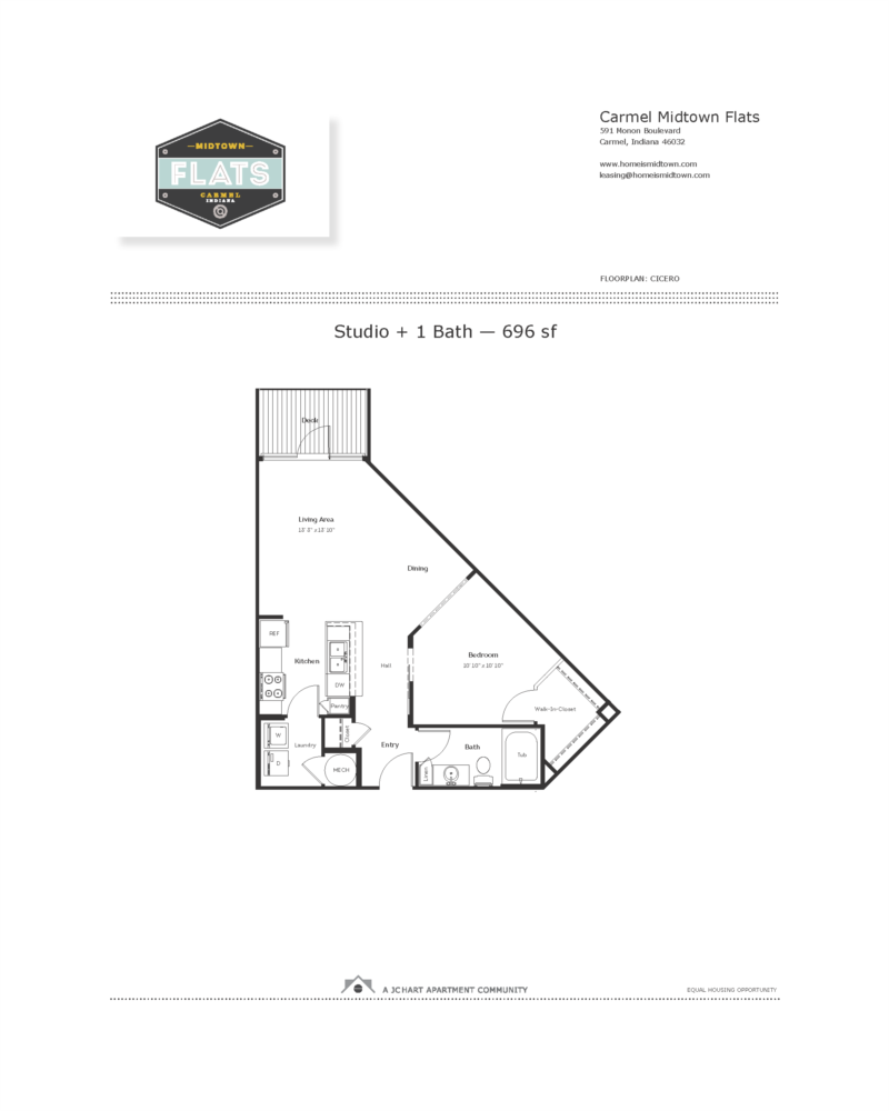 Cicero One Bedroom Floor Plan Midtown Flats